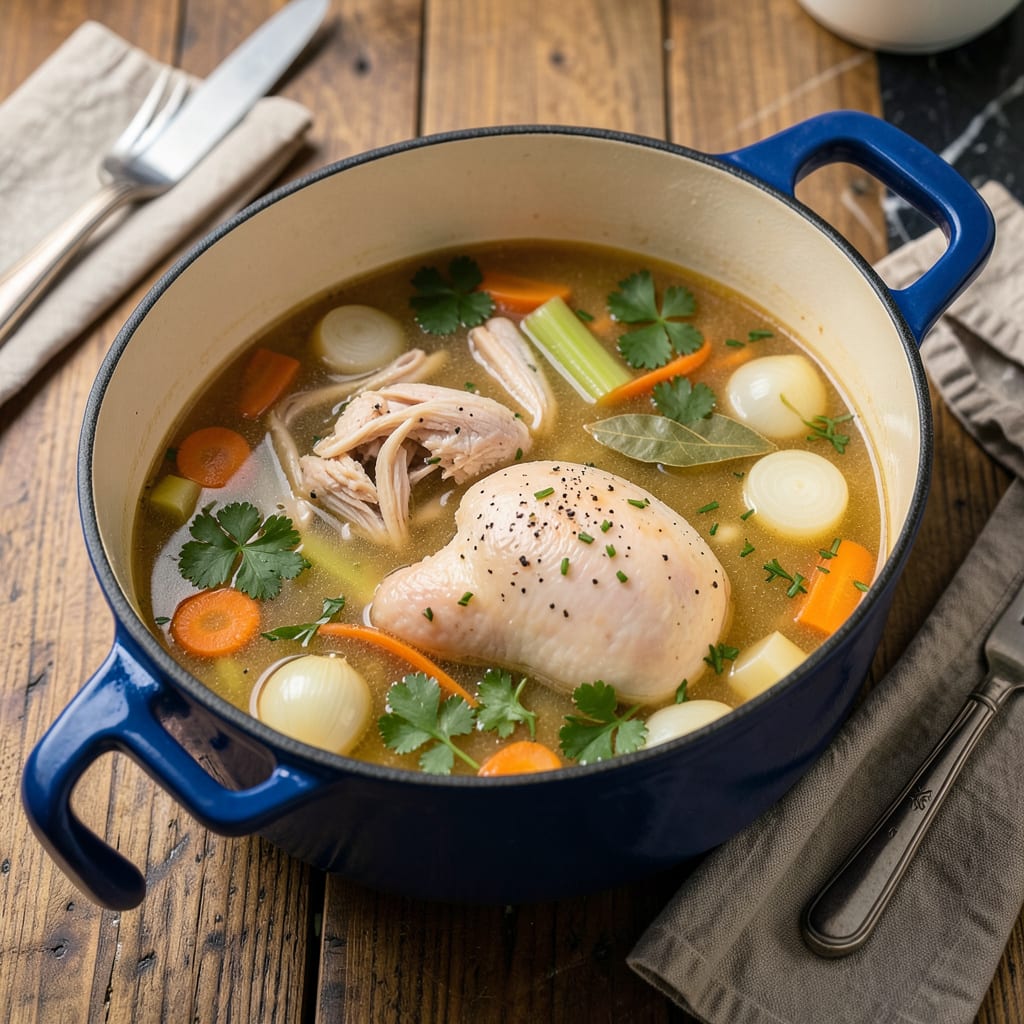 Visual representation of Chicken Stock Pot Recipe: Rich Homemade Broth in One Pot