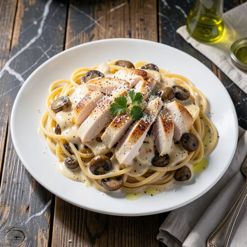 chicken tetrazzini recipe with alfredo sauce detailed visual guide