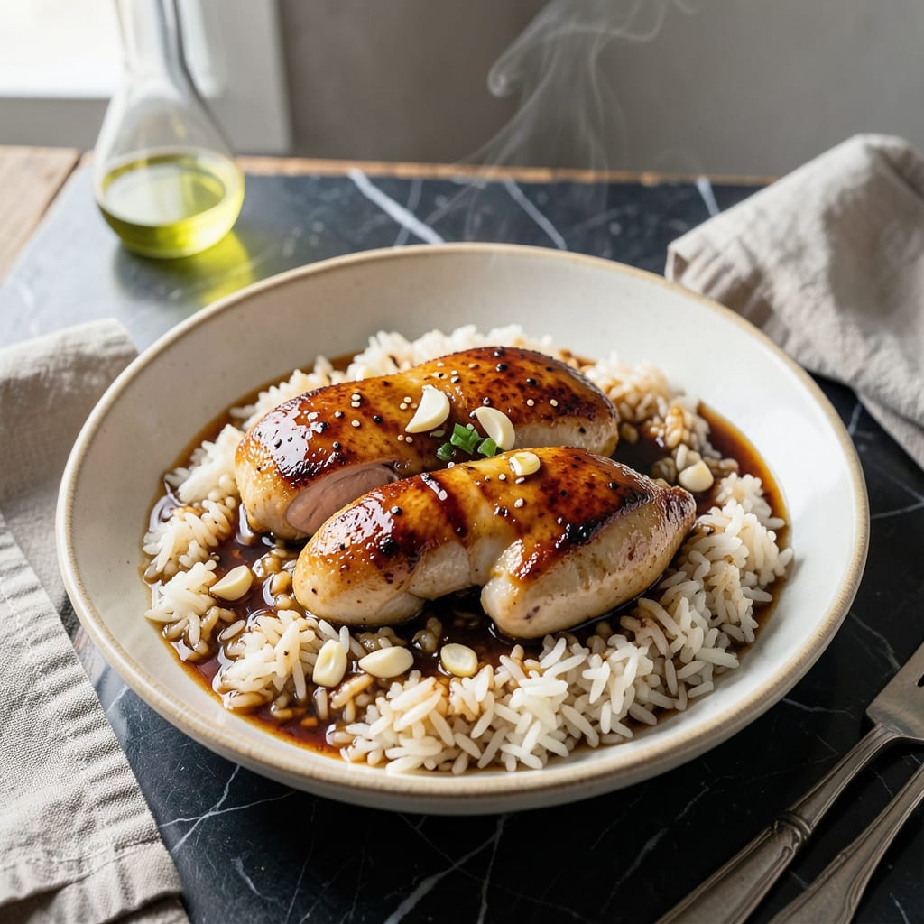 Complete chicken thigh rice cooker recipe overview image
