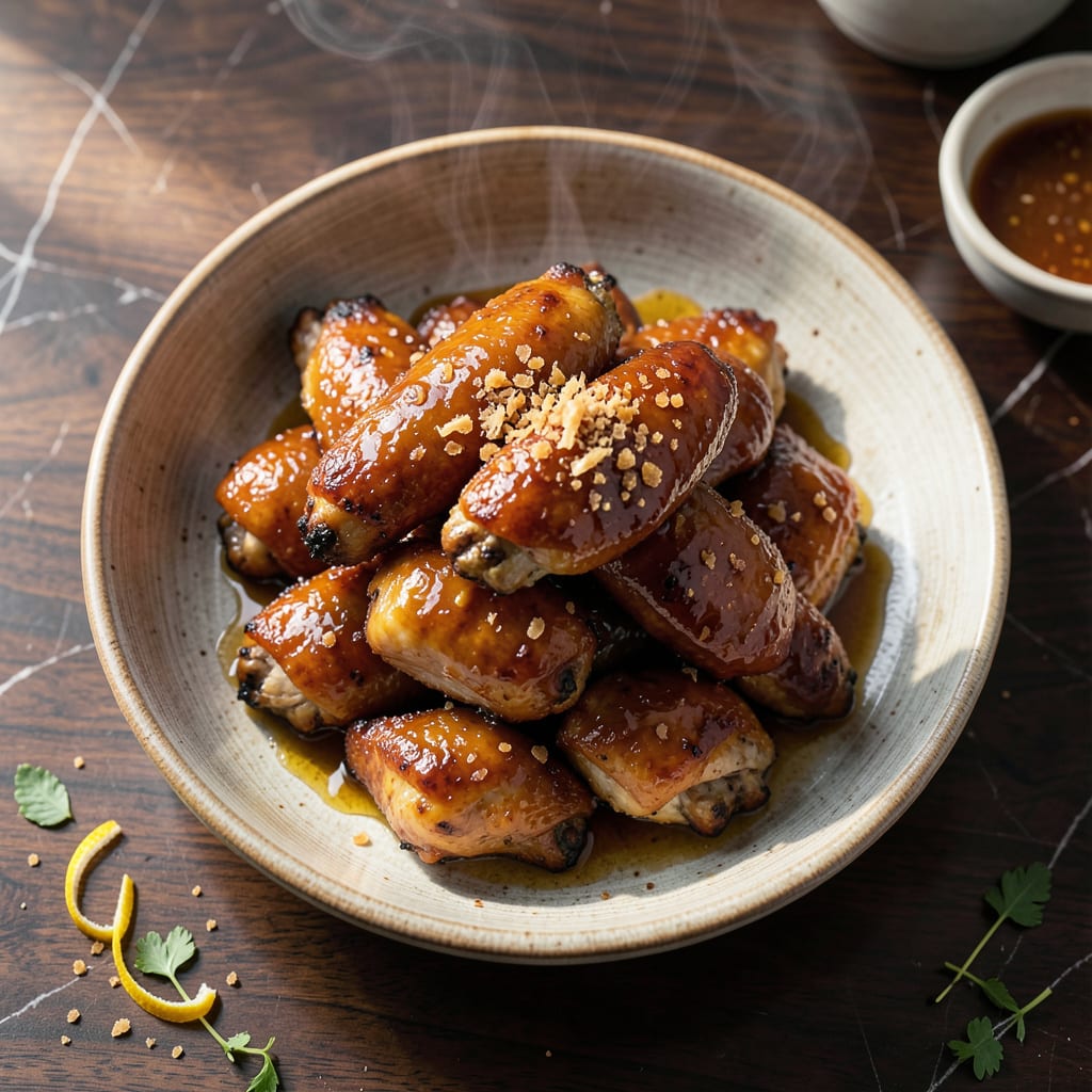 Comprehensive chicken wing recipe with soy sauce and brown sugar visual reference