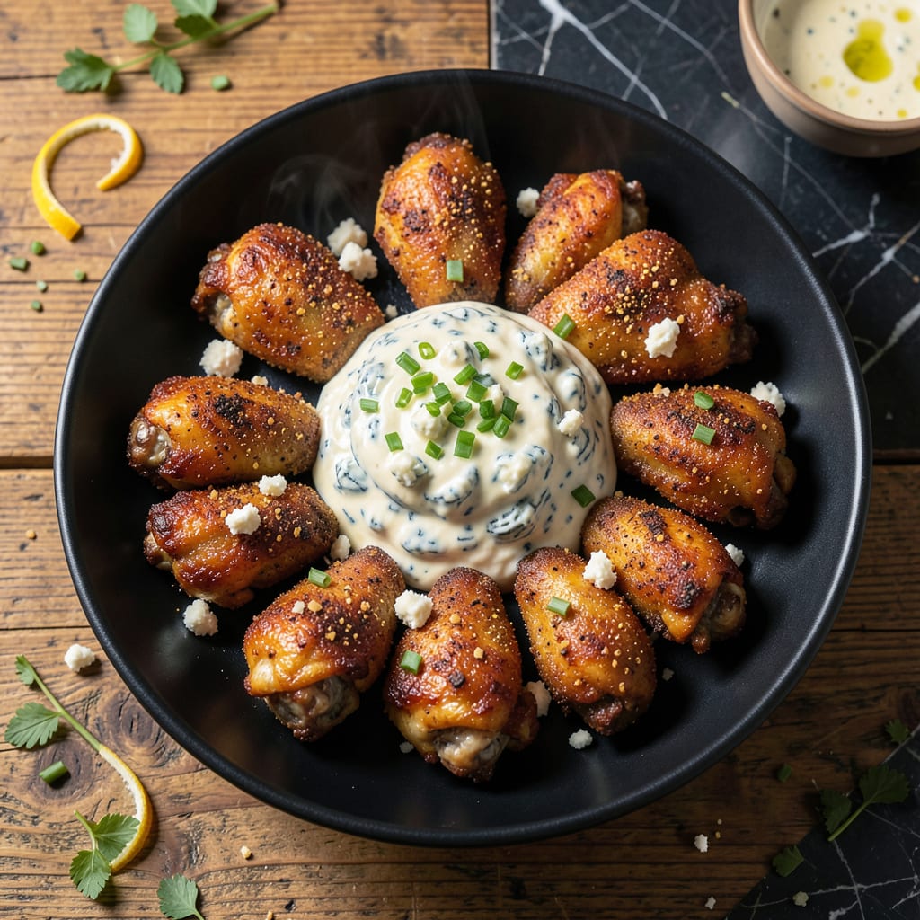 Chicken Wings Blue Cheese Sauce Recipe: Crispy Bites With Bold Tangy Dip