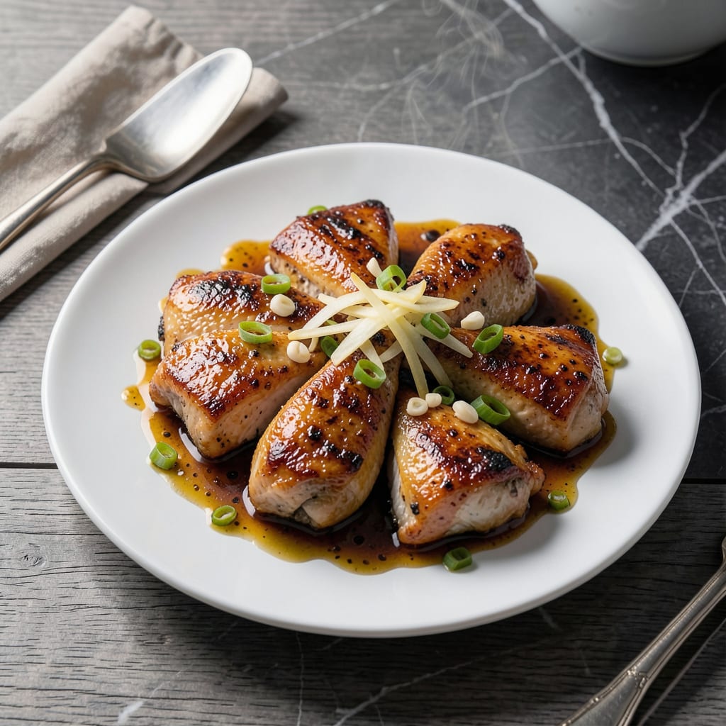 chicken with ponzu sauce recipe example with annotations