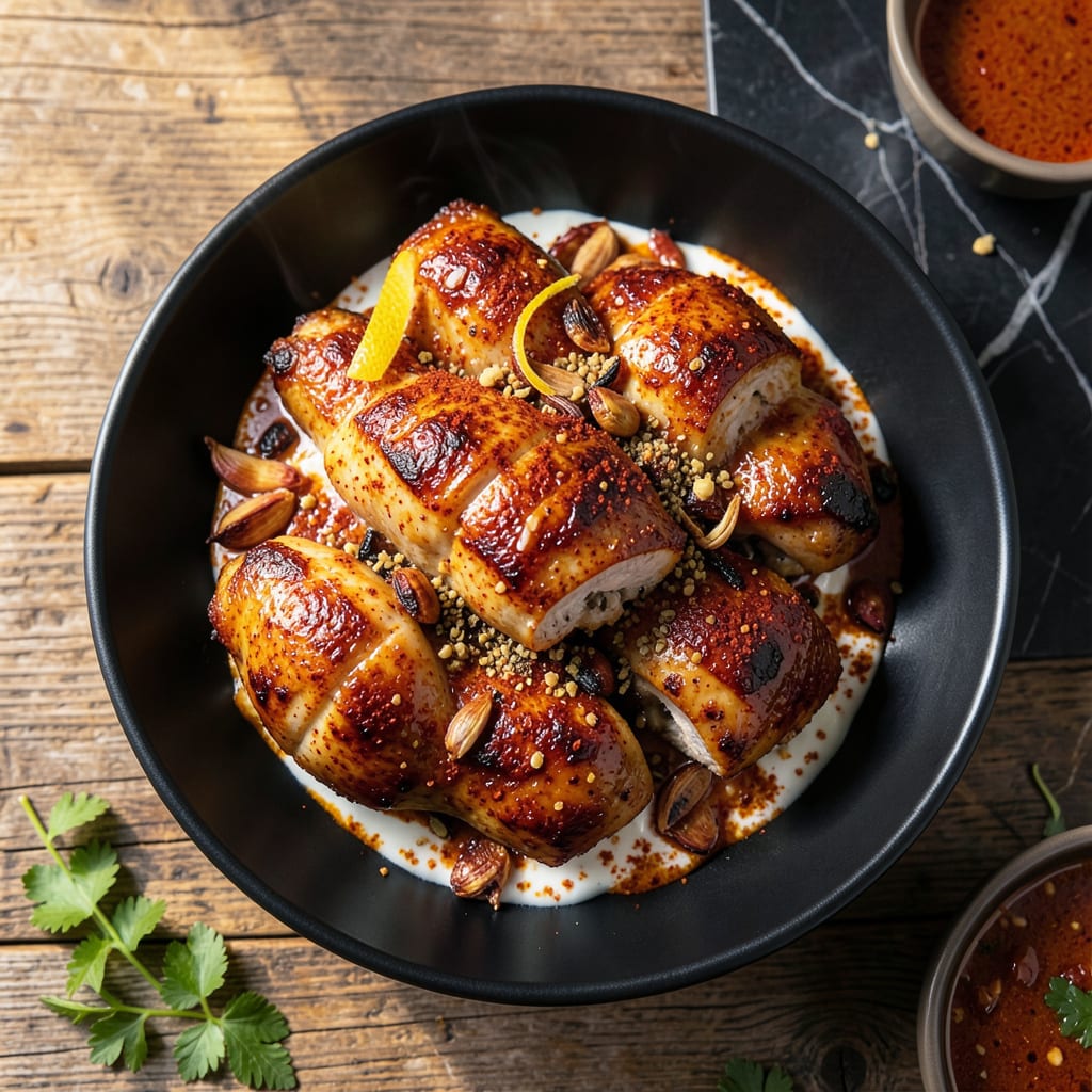 Visual representation of chilli chicken recipe without soy sauce