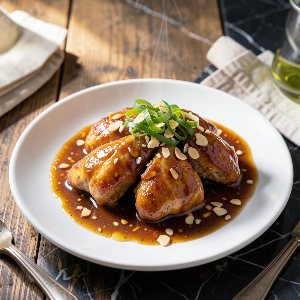 Visual representation of chinese almond chicken sauce recipe