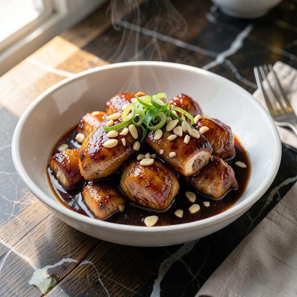 chinese bourbon chicken sauce recipe illustration with key details
