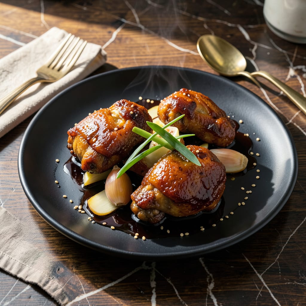 chinese braised soy sauce chicken recipe illustration with key details