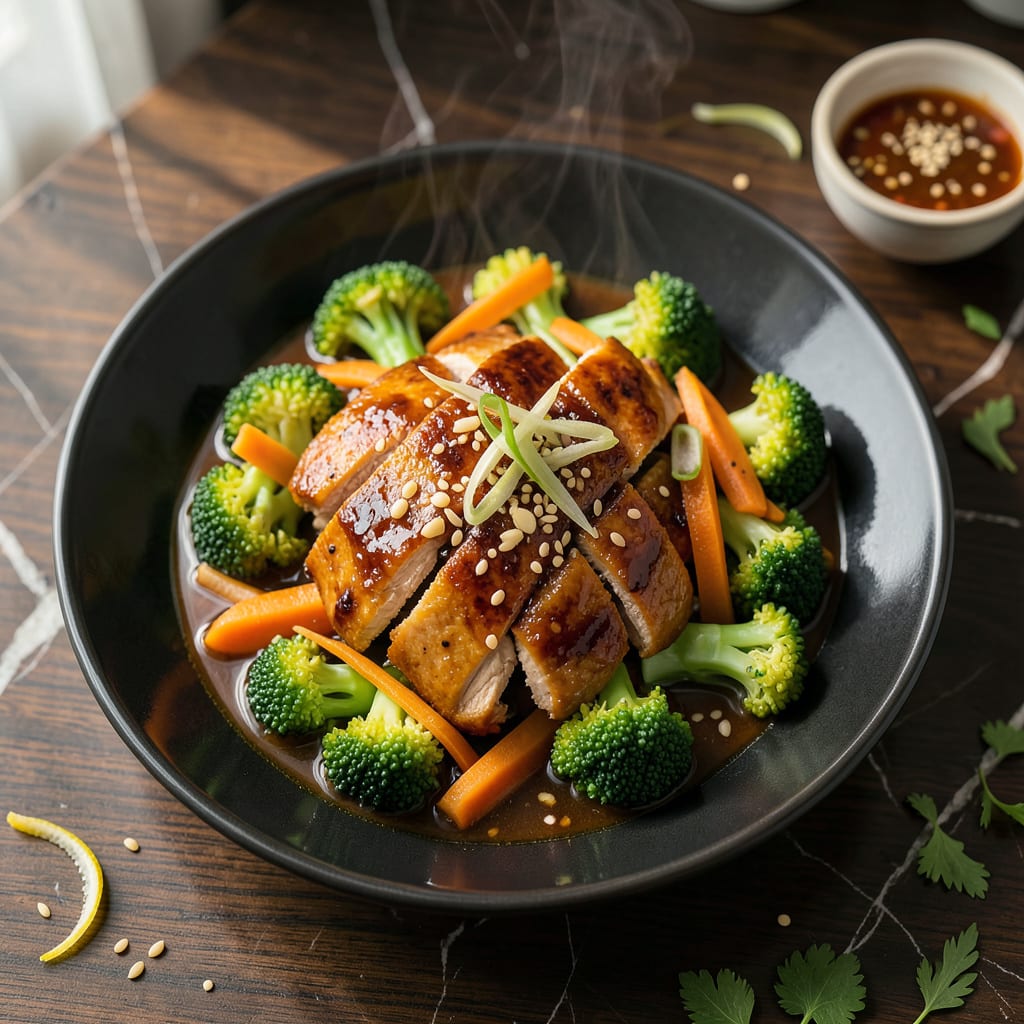 chinese chicken and vegetables sauce recipe example with annotations