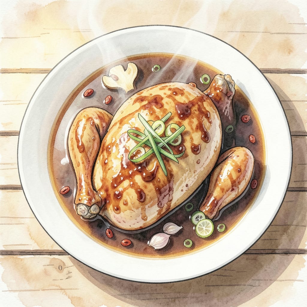 Chinese Chicken Soup Recipe: Comforting Cure for Cold Season illustration with key details