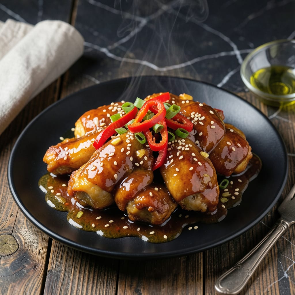 Visual representation of chinese honey chicken sauce recipe