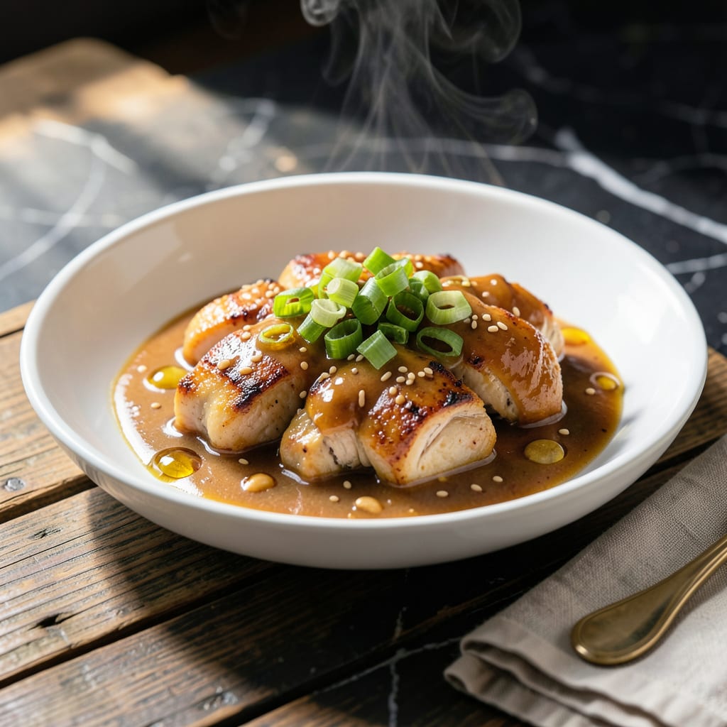 chinese peanut chicken sauce recipe example with annotations