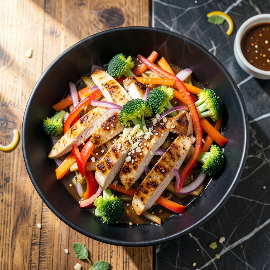cooked chicken stir fry recipe easy detailed visual guide