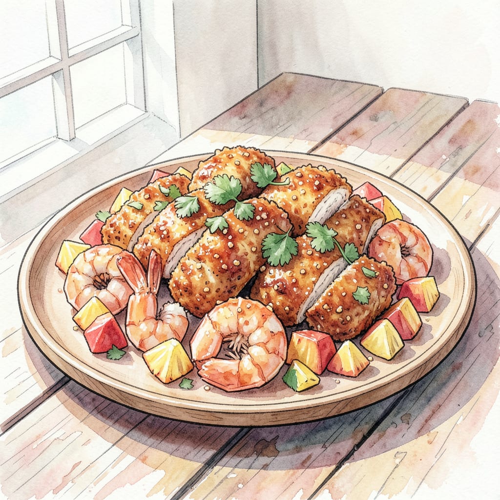 Crispy Pineapple Chicken and Shrimp Recipe: Sweet Heat Surf and Turf Delight
