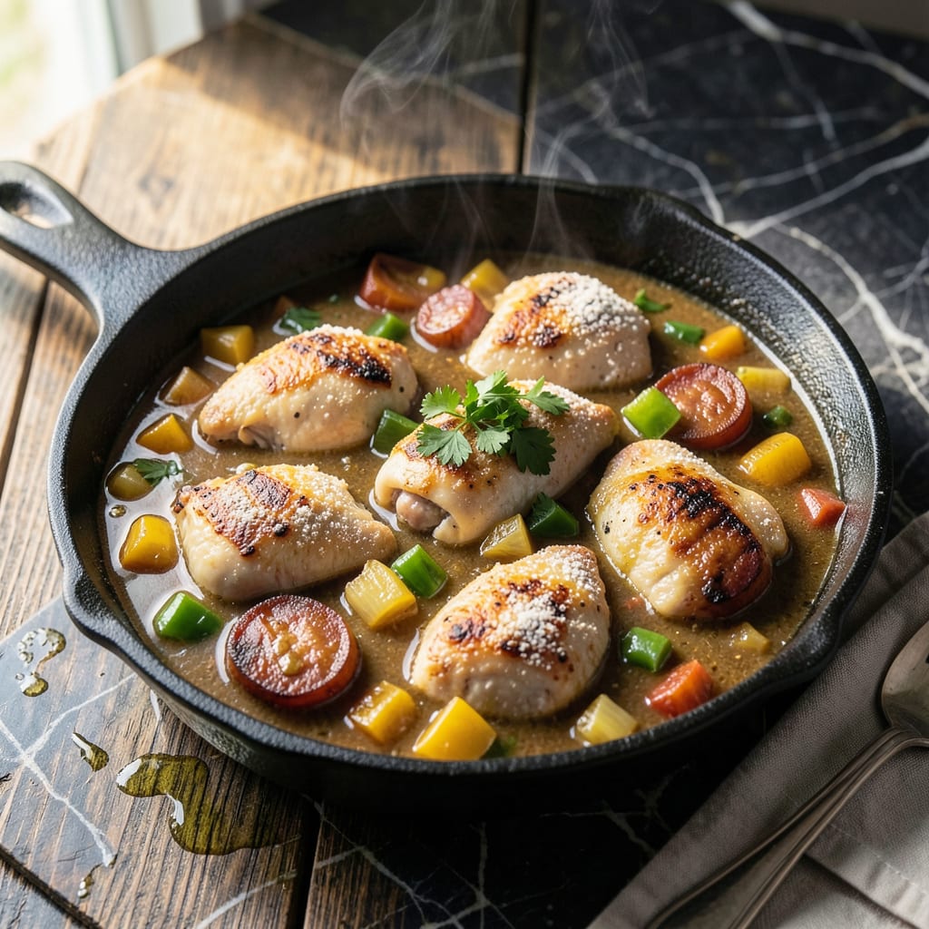 crock pot gumbo recipe chicken and sausage example with annotations