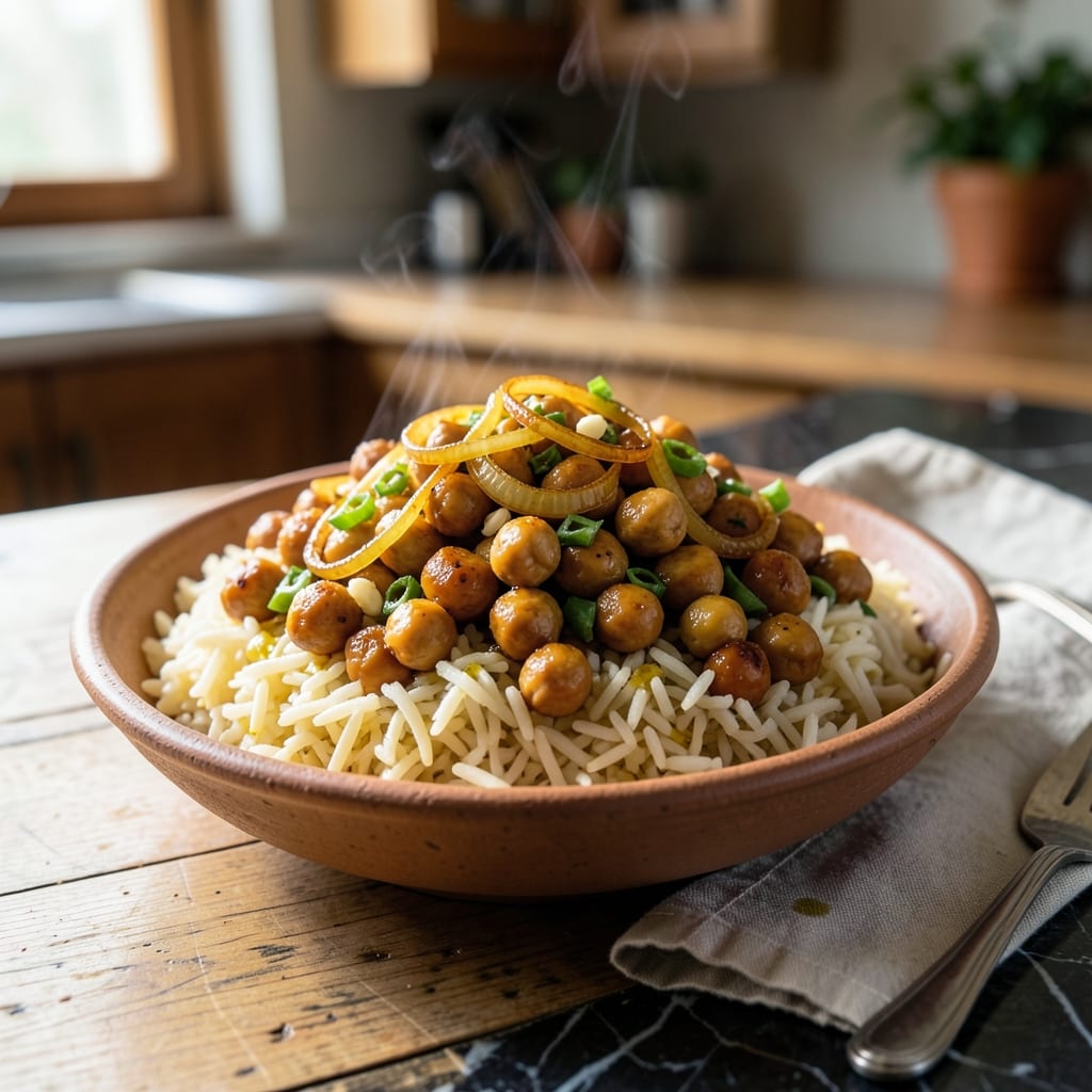 Chana and Rice Recipe: Spiced Chickpeas Over Fluffy Basmati