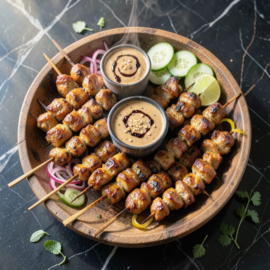 Malaysian Chicken Satay Recipe: Skewered Marinated Grill Delight Malaysian Chicken Satay Recipe: Skewered Marinated Grill Delight