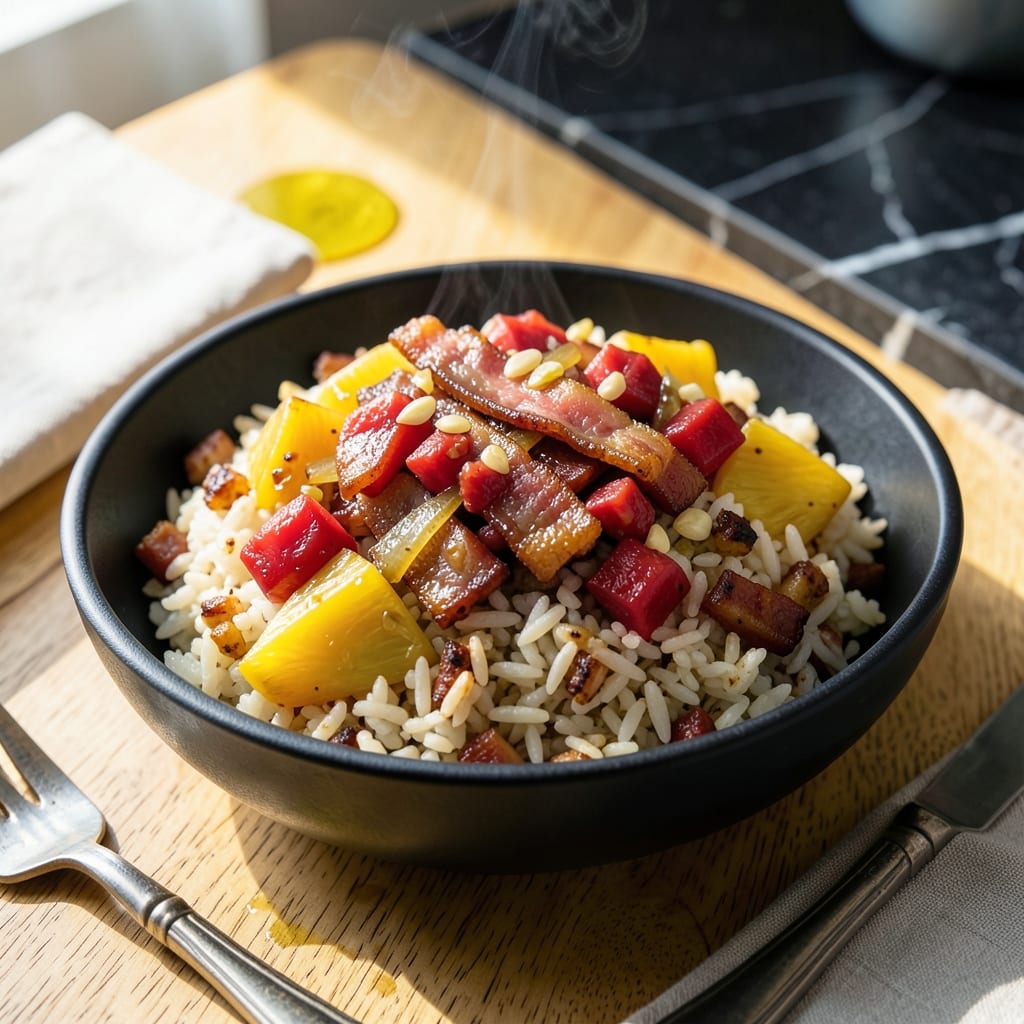 Hawaiian Kimchi Fried Rice Recipe: Pineapple-Spiked Umami in a Skillet Hawaiian Kimchi Fried Rice Recipe: Pineapple-Spiked Umami in a Skillet