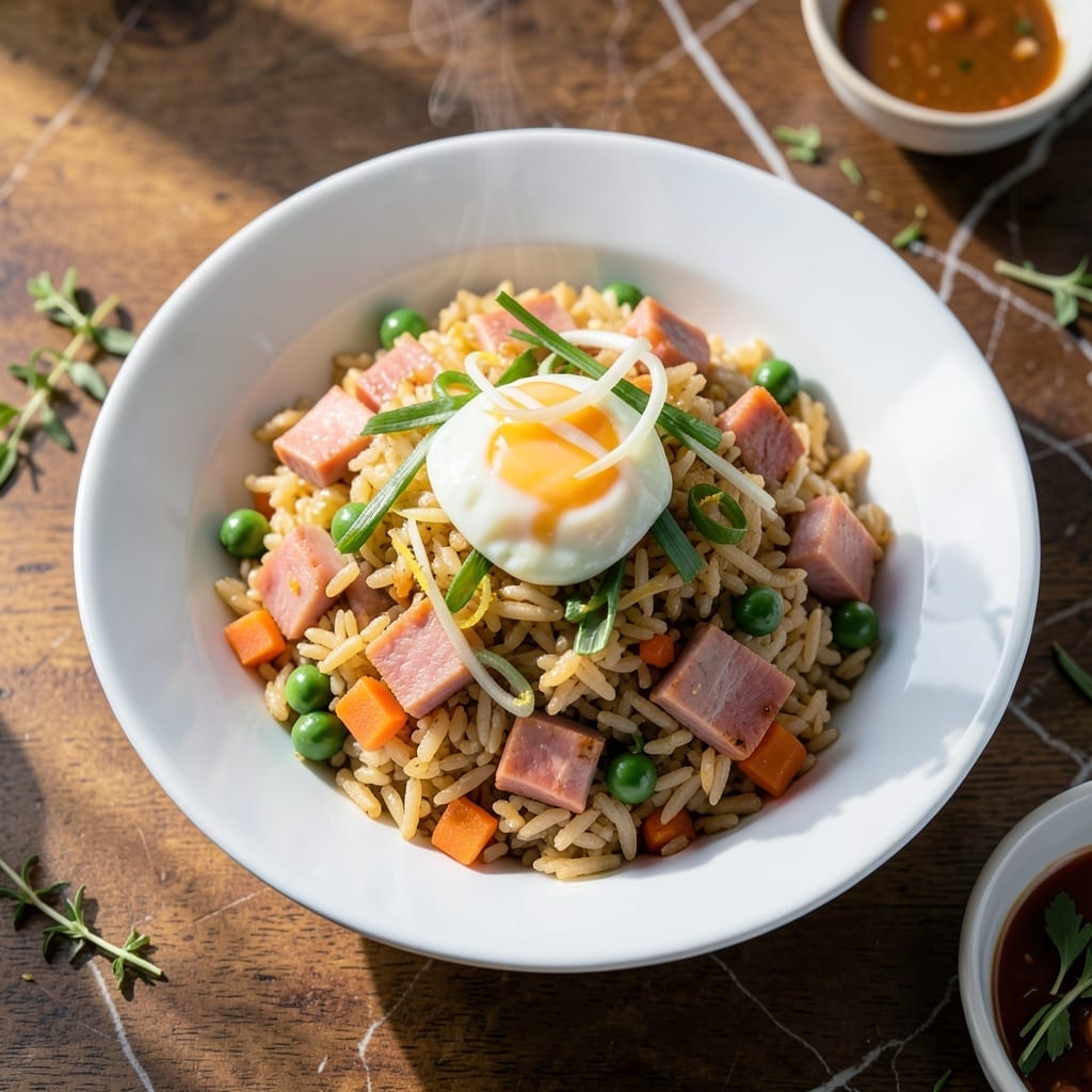 Homemade Ham Fried Rice Recipe: Leftover Reinvented With Wok-Fresh Flavor Homemade Ham Fried Rice Recipe: Leftover Reinvented With Wok-Fresh Flavor