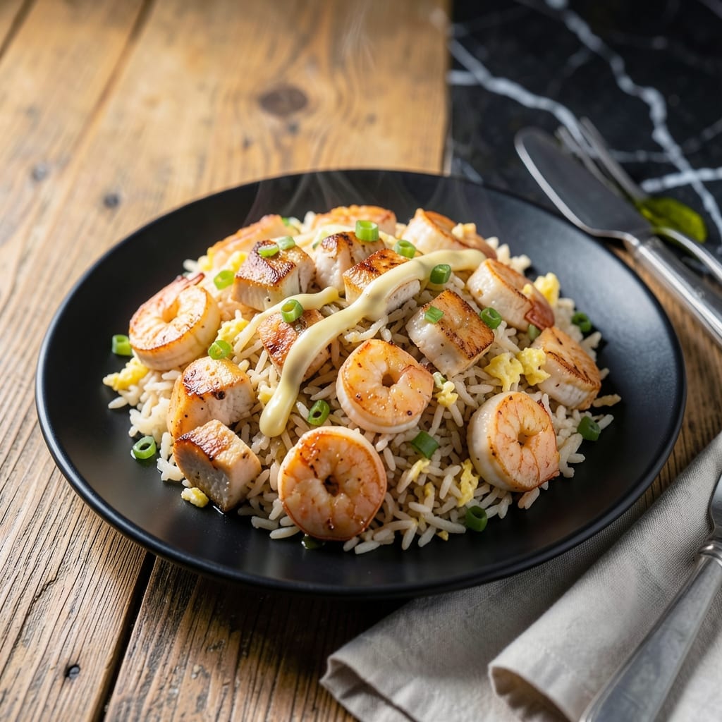 Chinese Chicken and Shrimp Fried Rice Recipe: Authentic Wok-Seared Medley