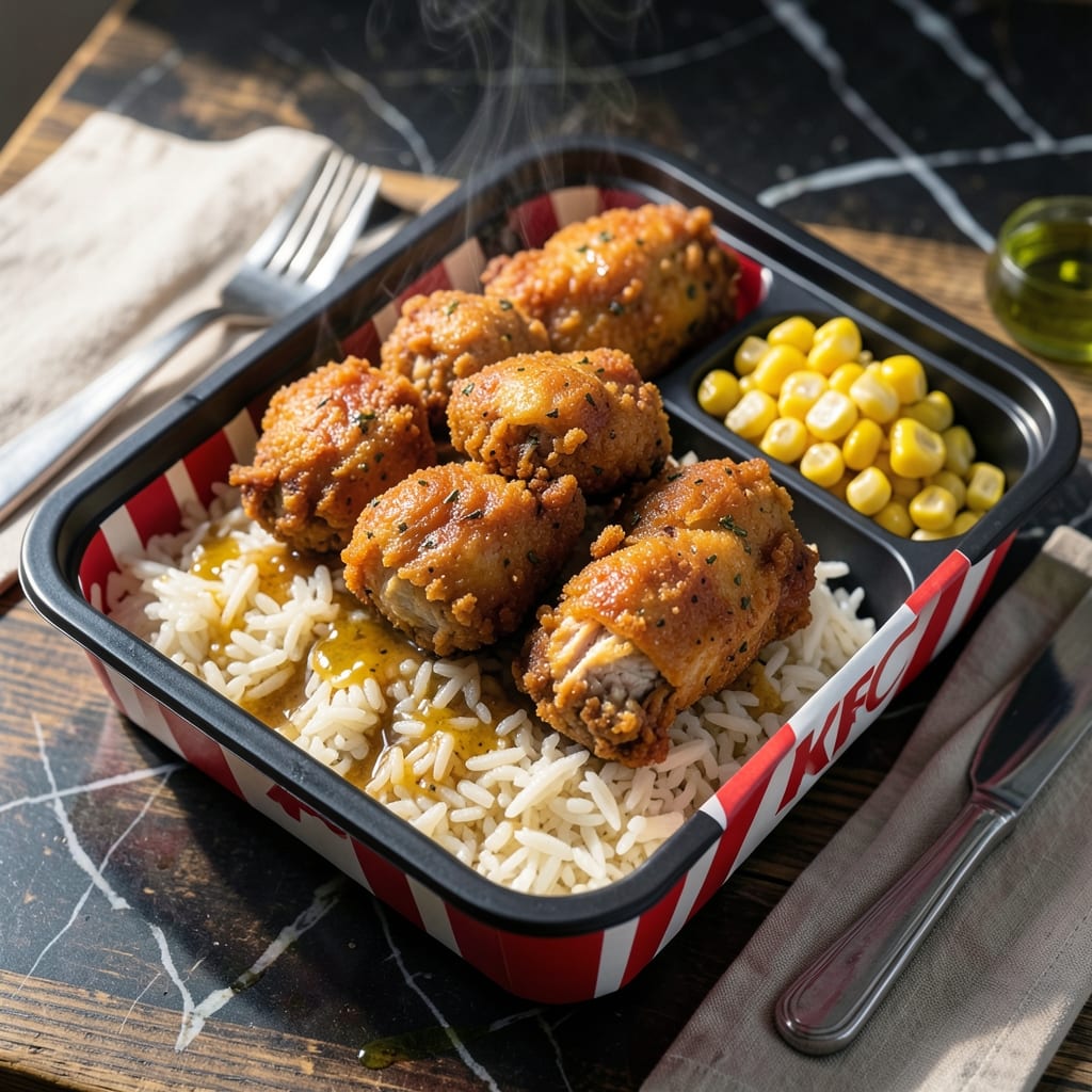 KFC Original Recipe Rice Box: Fast-Food Favorite Recreated at Home KFC Original Recipe Rice Box: Fast-Food Favorite Recreated at Home