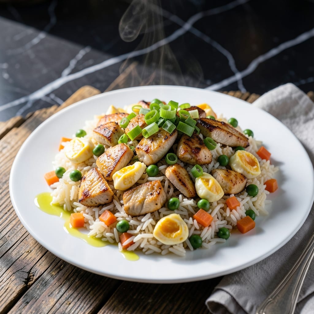 Curtis Stone Chicken Fried Rice Recipe: Wok-Tossed Umami with Peas and Carrots