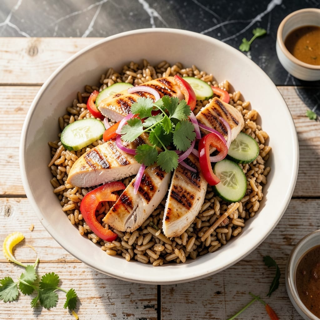 Brown Rice Chicken Salad Recipe: Protein-Packed Meal Prep in One Bowl