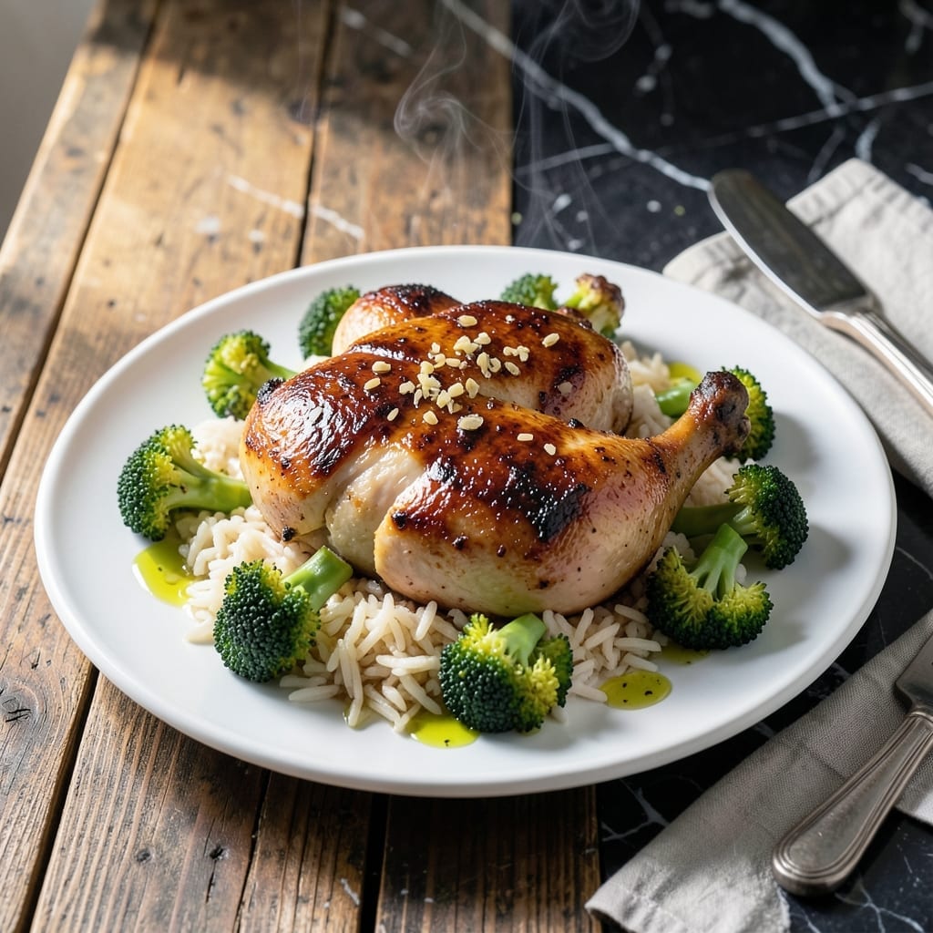 Chicken Thighs Rice and Broccoli Recipe: One-Pan Weeknight Comfort