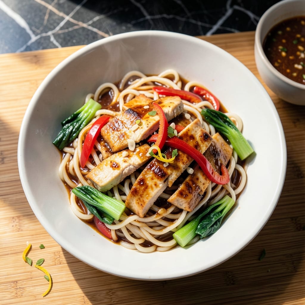 Chicken Lo Mein Recipe With Rice Noodles: Wok-Tossed Umami With Silk-Soft Noodles