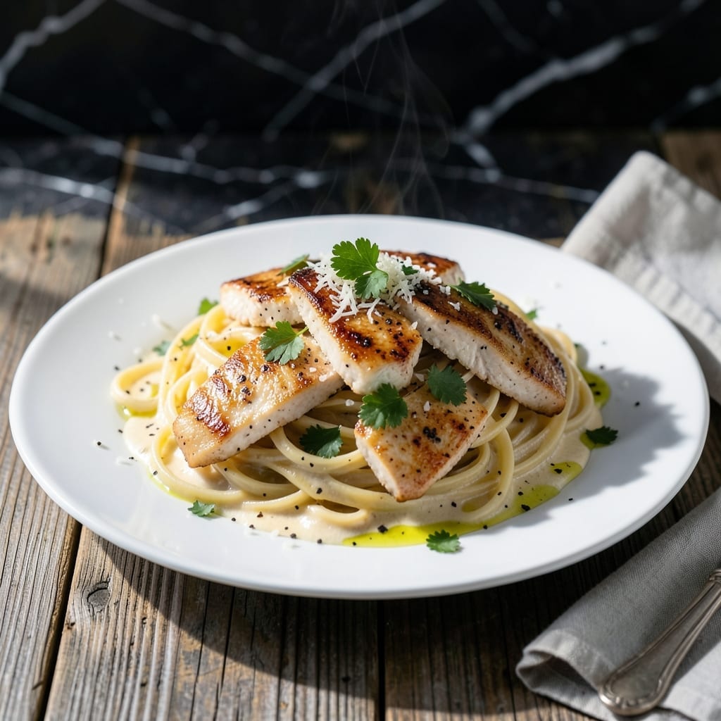 Chicken Linguine Alfredo Recipe: Garlic-Infused Cream Sauce Over Tender Pasta Chicken Linguine Alfredo Recipe: Garlic-Infused Cream Sauce Over Tender Pasta