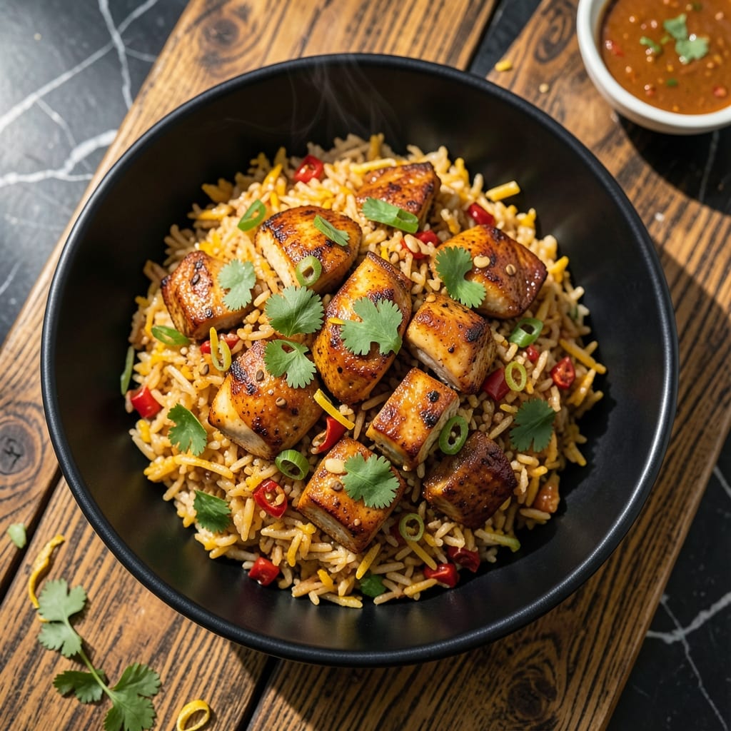 Chicken Tikka Fried Rice Recipe: Spiced Wok Tossed with Tandoori Chicken