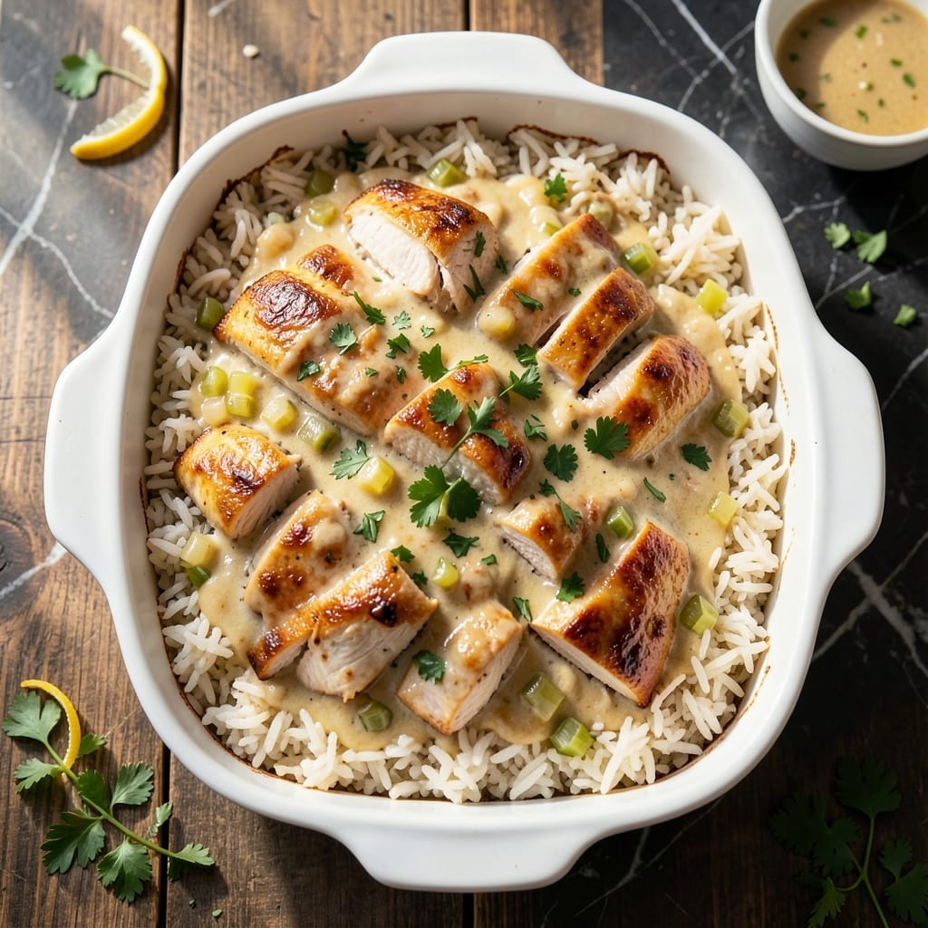 Chicken Rice Casserole Recipe Without Canned Soup: Homemade Creamy Base From Scratch