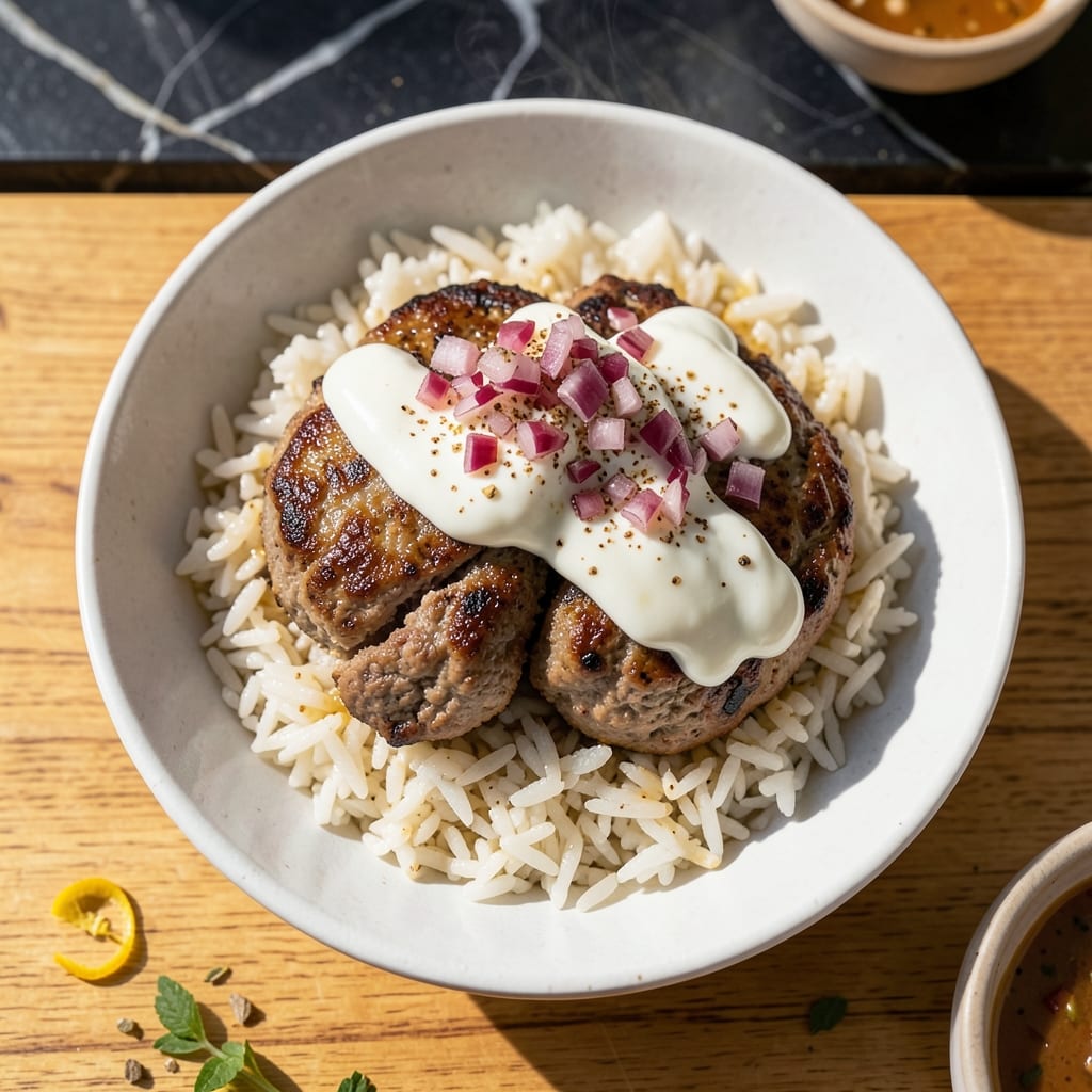 Gyro Over Rice Recipe: Mediterranean Spiced Protein Bowl Gyro Over Rice Recipe: Mediterranean Spiced Protein Bowl