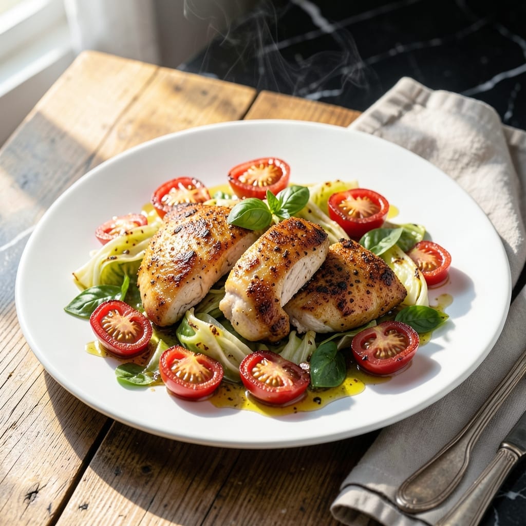 Chicken Cabbage Tomato Recipe: Hearty Skillet Meal with Fresh Basil Chicken Cabbage Tomato Recipe: Hearty Skillet Meal with Fresh Basil