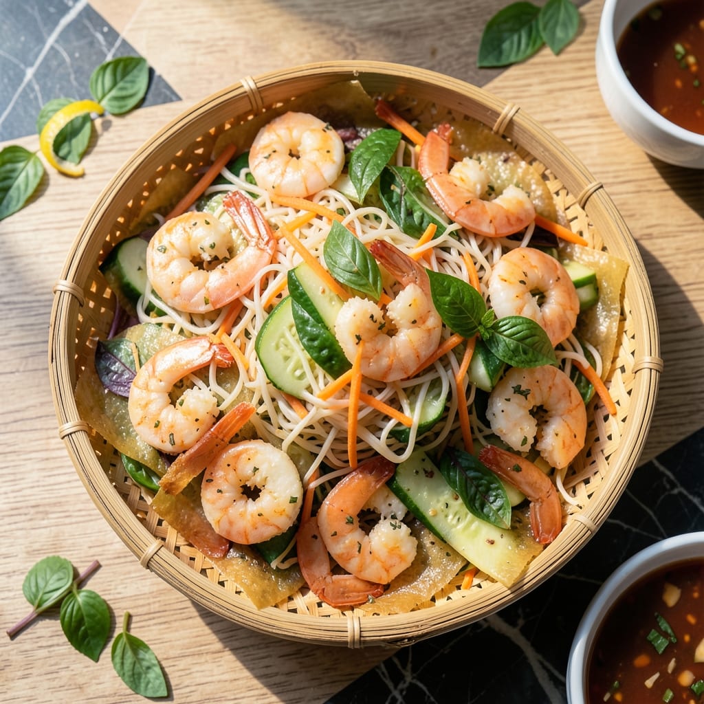 Fried Vietnamese Rice Paper Rolls Recipe: Crunchy Freshness With Vermicelli and Shrimp