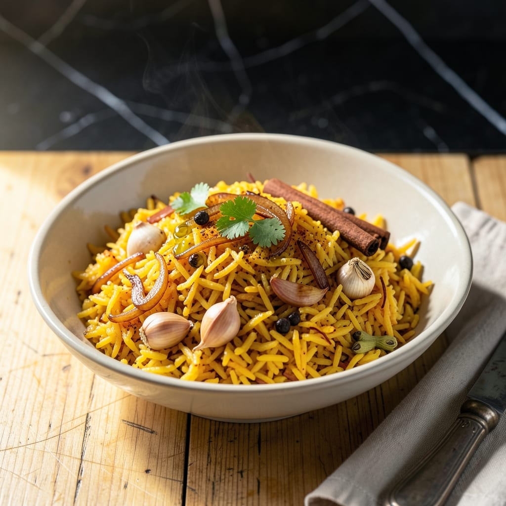 Burma Rice Recipe: Fragrant Turmeric-Infused One-Pot Meal Burma Rice Recipe: Fragrant Turmeric-Infused One-Pot Meal