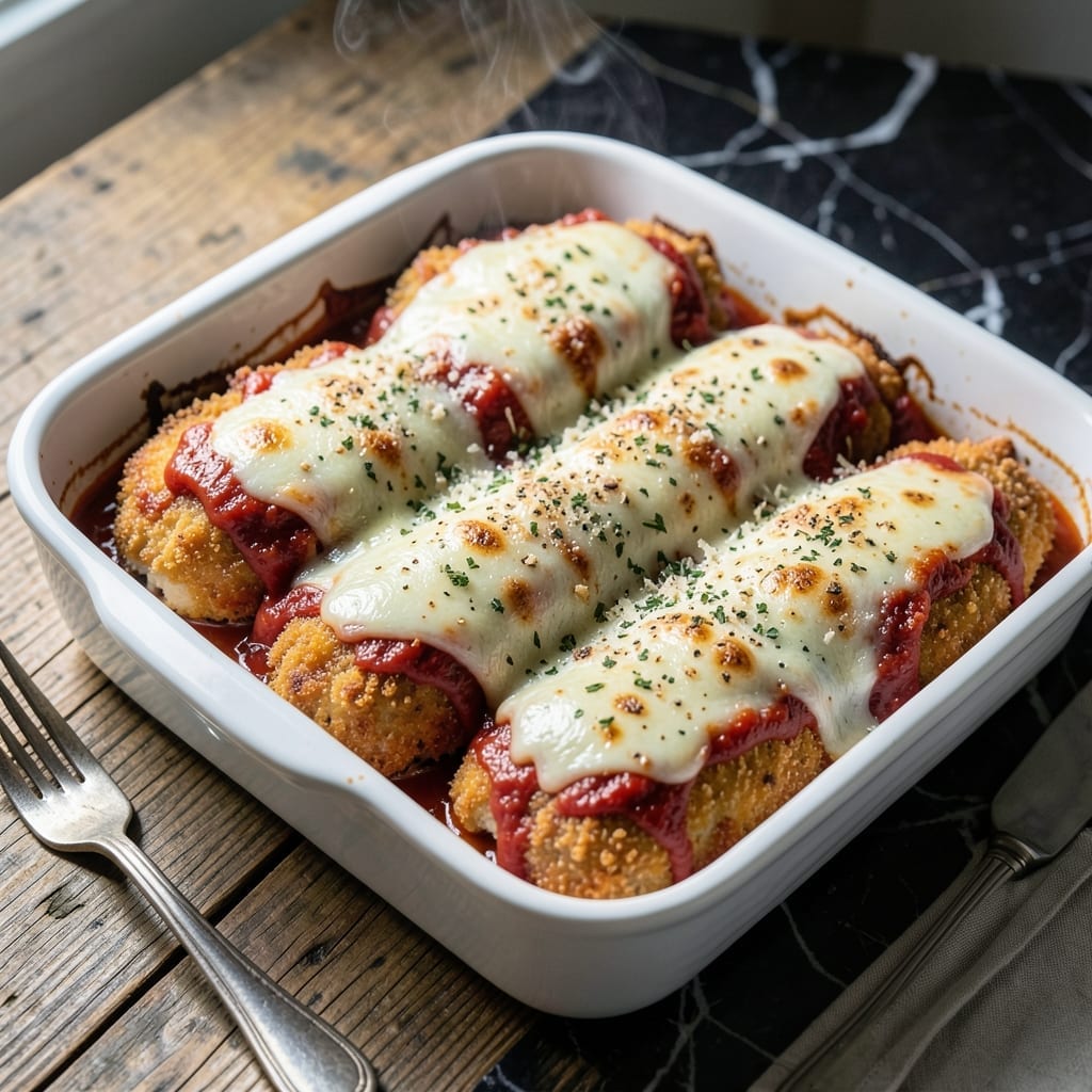 Chicken Parm Bake Recipe: Cheesy Crust and Marinara Magic
