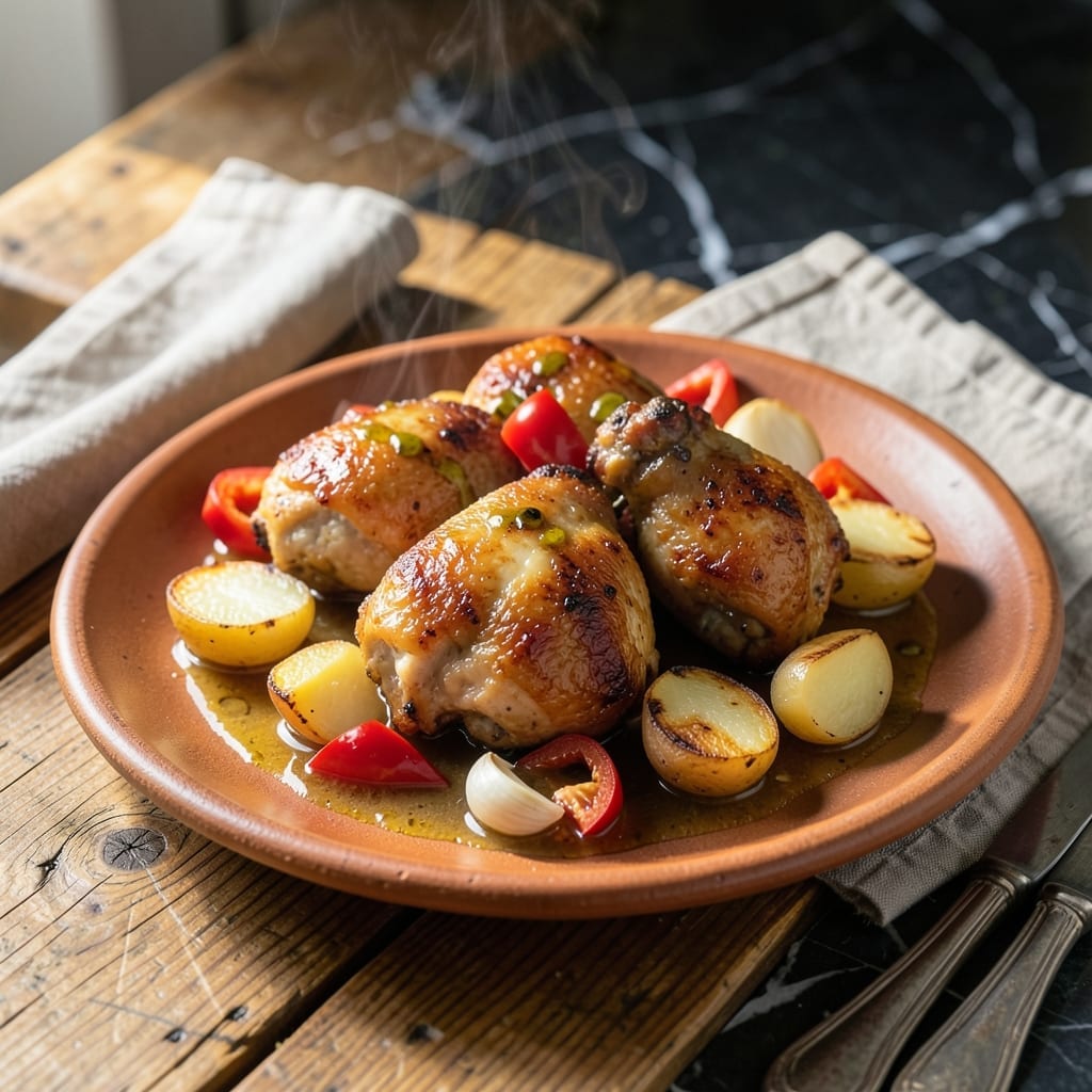 Chicken Vesuvio Recipe: Italian-Style Potatoes and Peppers Harmony