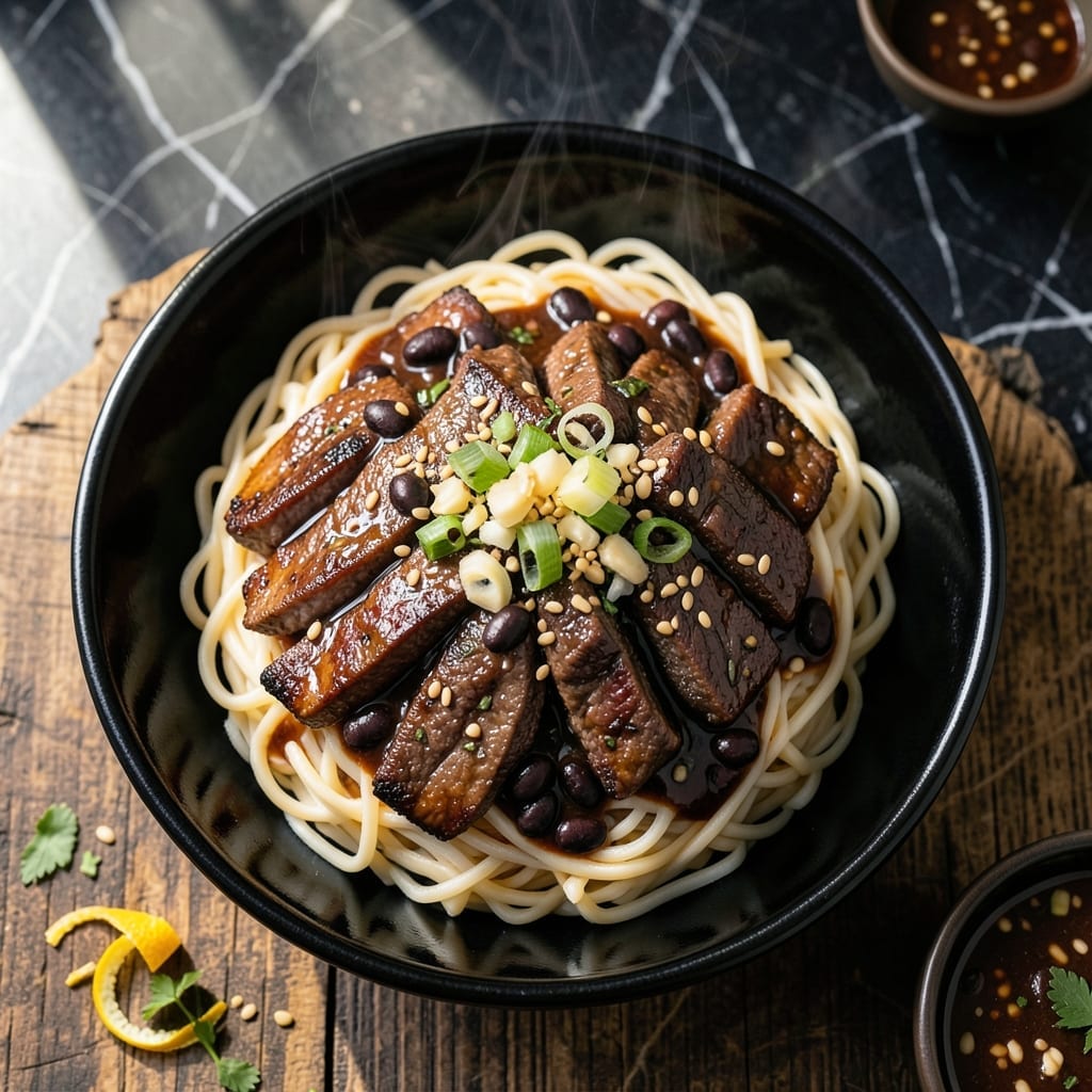Beef Black Bean Sauce Rice Noodle Recipe: Cantonese-Style Wok Tossed Noodles Beef Black Bean Sauce Rice Noodle Recipe: Cantonese-Style Wok Tossed Noodles