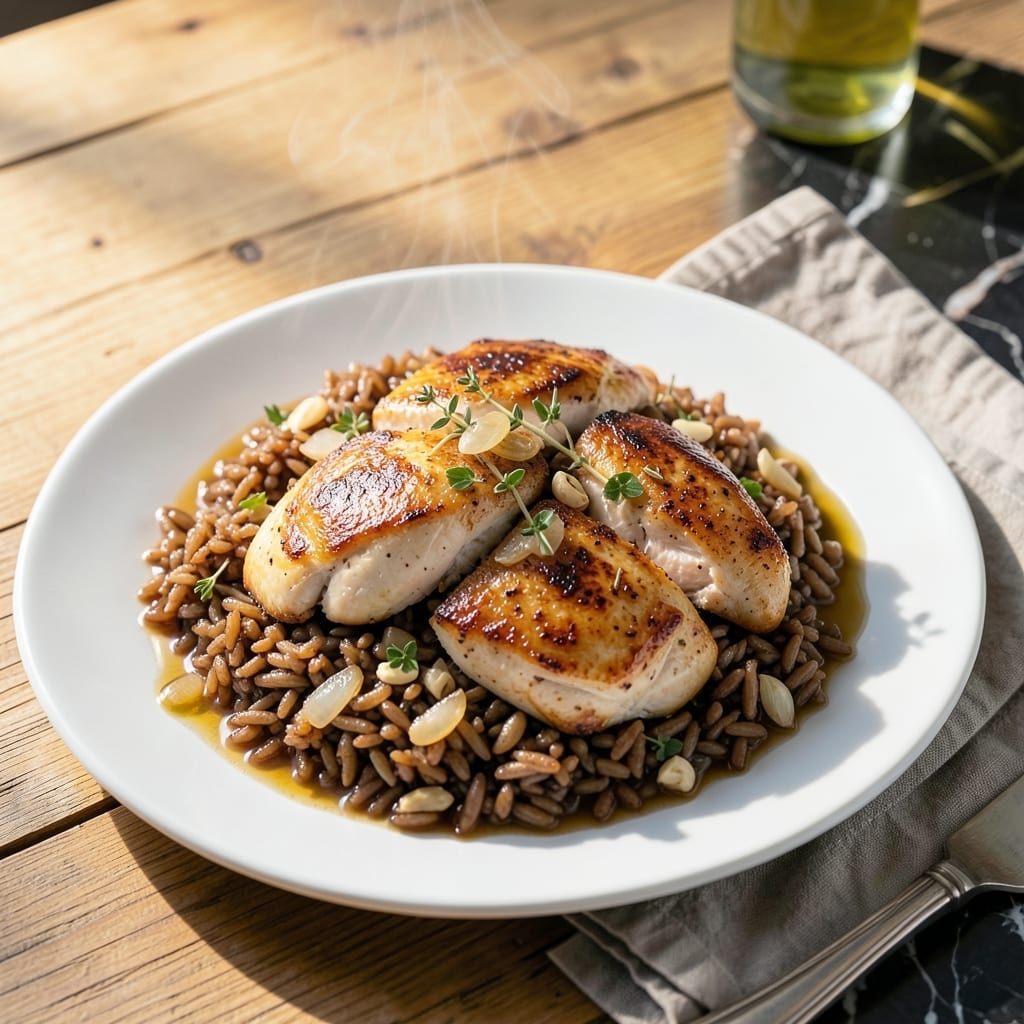 Chicken Flavored Brown Rice Recipe: Nutty Grains With Herbed Depth