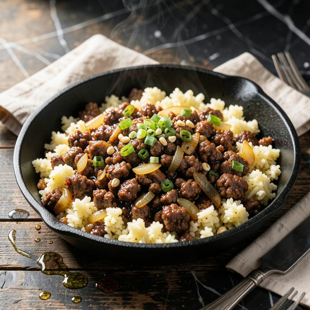 Ground Beef Cauliflower Rice Recipe: Low-Carb Skillet Meal with Bold Flavors