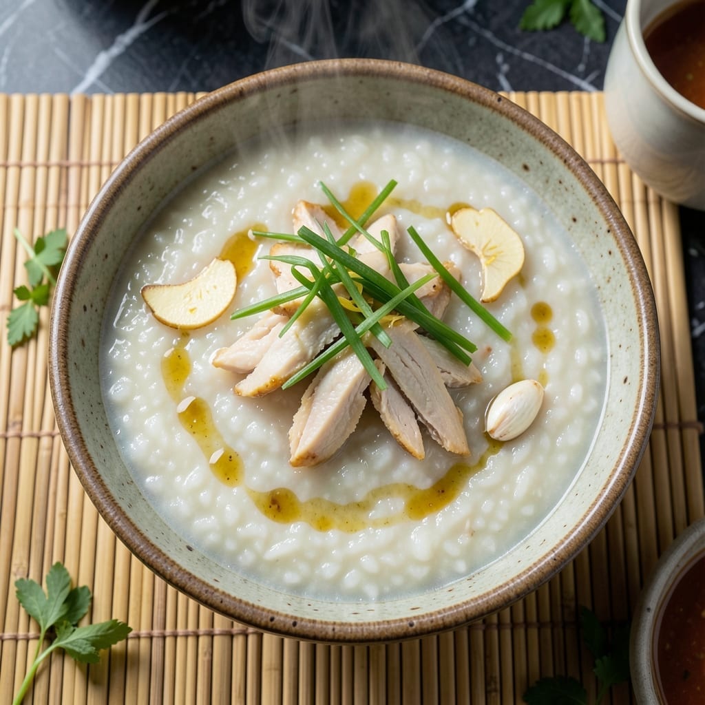 Chinese Rice Soup Congee Recipe: Silky Smooth Ginger-Infused Bowl