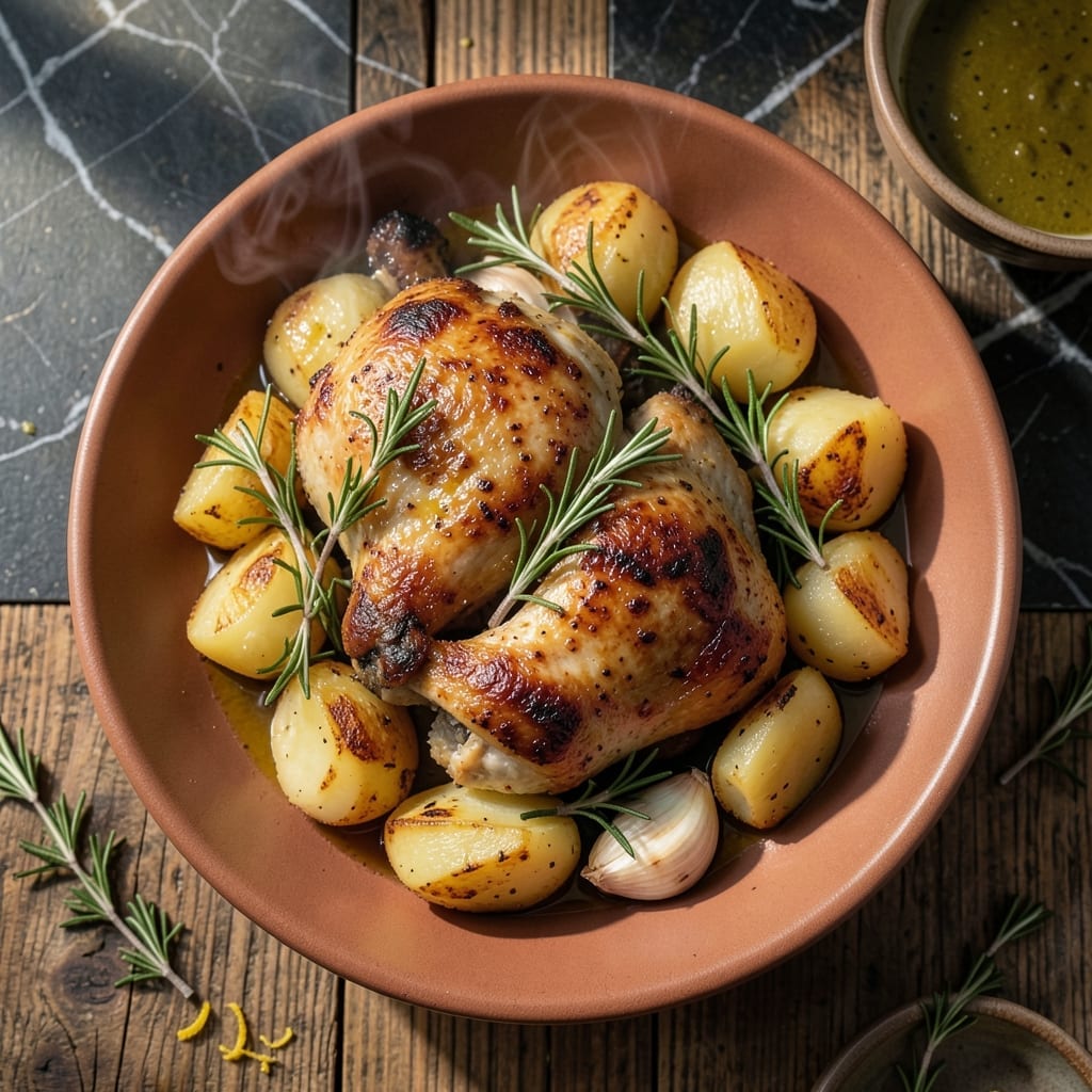 Recipe Using Chicken and Potatoes: Sheet Pan Roasted with Rosemary Recipe Using Chicken and Potatoes: Sheet Pan Roasted with Rosemary