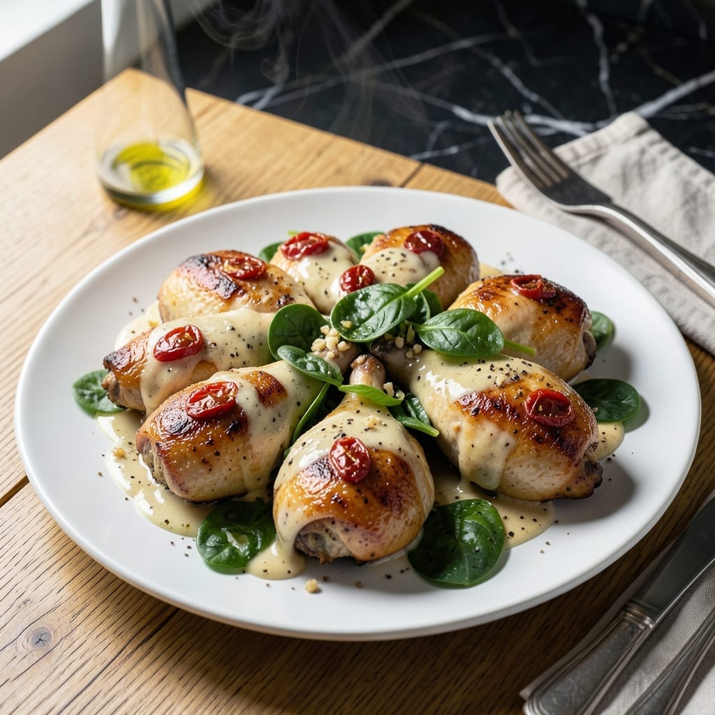 Tuscan Chicken Thigh Recipe: Sun-Dried Tomato and Spinach Infusion