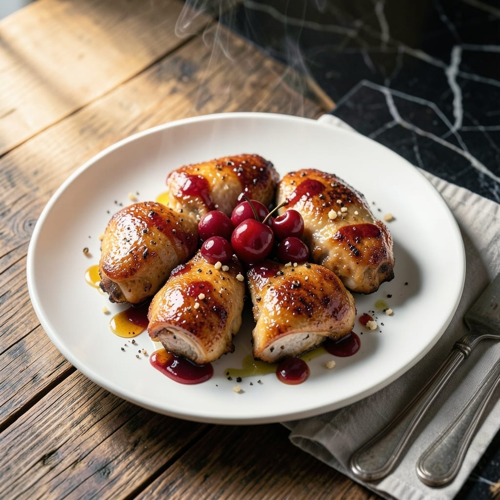 Cherry Chicken Recipe: Sweet-Tart Glaze Over Tender Bites Cherry Chicken Recipe: Sweet-Tart Glaze Over Tender Bites
