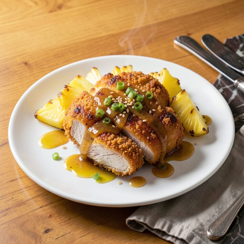 Hawaiian Chicken Katsu Recipe: Pineapple-Glazed Crispy Cutlets Hawaiian Chicken Katsu Recipe: Pineapple-Glazed Crispy Cutlets