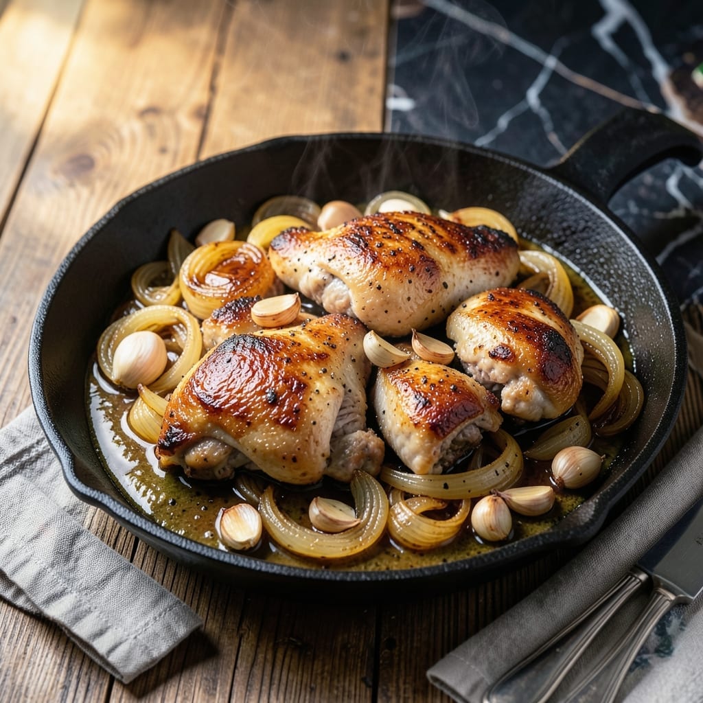 Oktoberfest Chicken Recipe: Beer-Braised Tenderness With Caramelized Onions