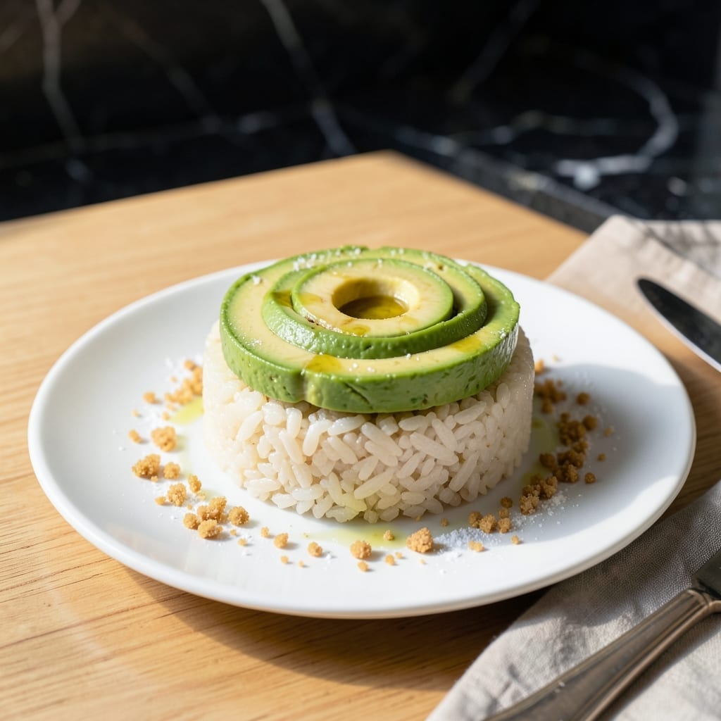 Avocado Rice Cake Recipe: Crispy Edges With Creamy Centers