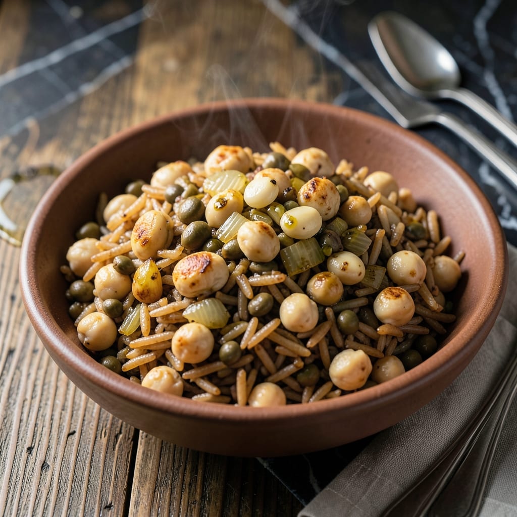 Legume Rice Recipe: Nutty Grains With Spiced Bean Goodness