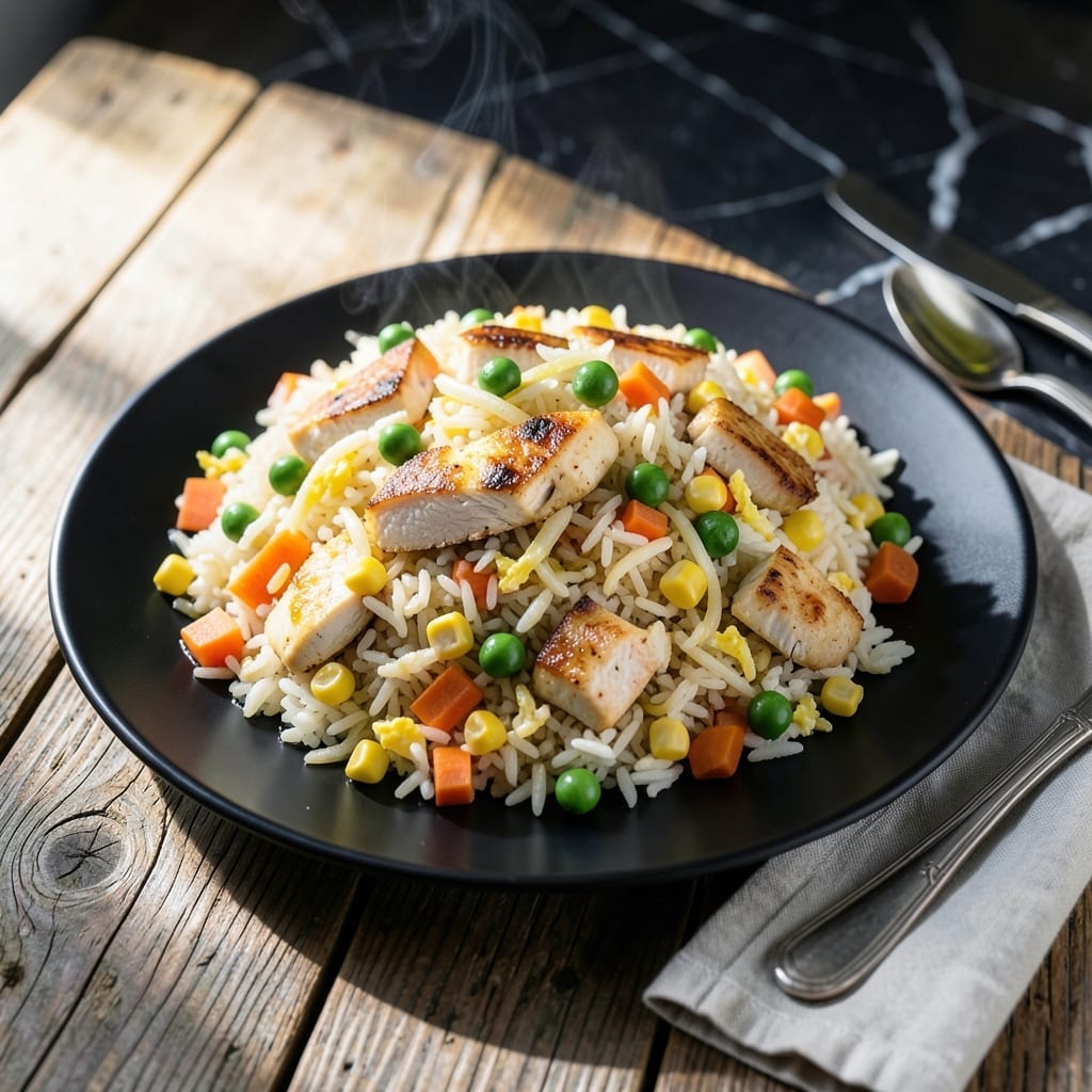 Chicken Fried Rice Recipe With Frozen Mixed Vegetables: Quick Wok Dinner in 20 Minutes