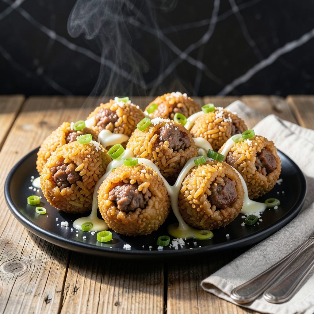 Fried Rice Balls Recipe: Crispy Golden Orbs With Hidden Savory Filling