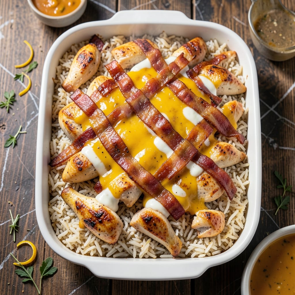 Crack Chicken and Rice Casserole Recipe: Cheesy Bacon Goodness in One Pan